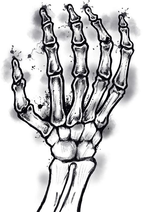 drawn skeleton hand|cute skeleton hand drawing.